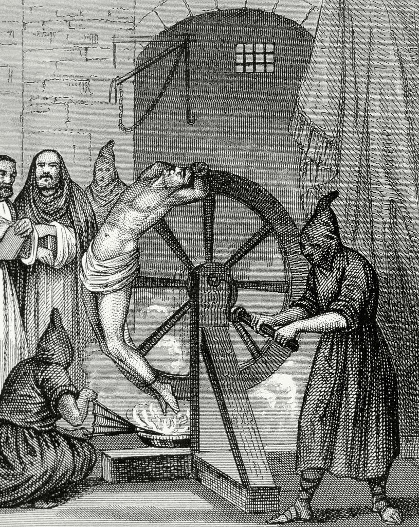 Detail of Inquisition. Instrument of torture. Wheel of Fortune. by Anonymous