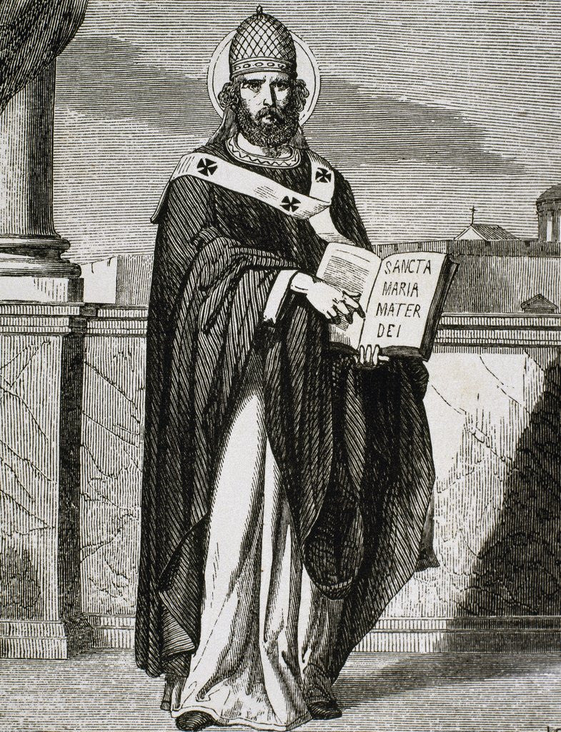 Detail of Saint Celestine I. Italian Pope from 422 until 432. by Anonymous