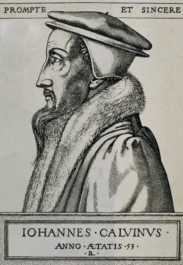 Detail of John Calvin (1509Ã¢â‚¬'1564). French theologian and pastor during the Protestant Reformation. by Anonymous