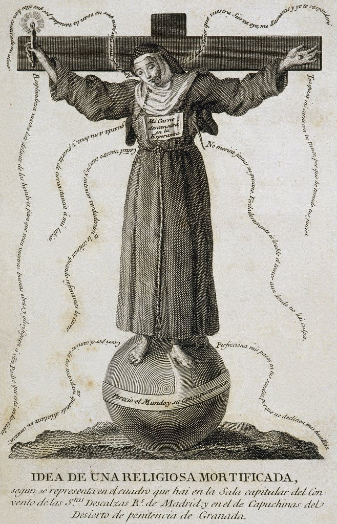 Detail of Martyrdom of a nun. by Anonymous