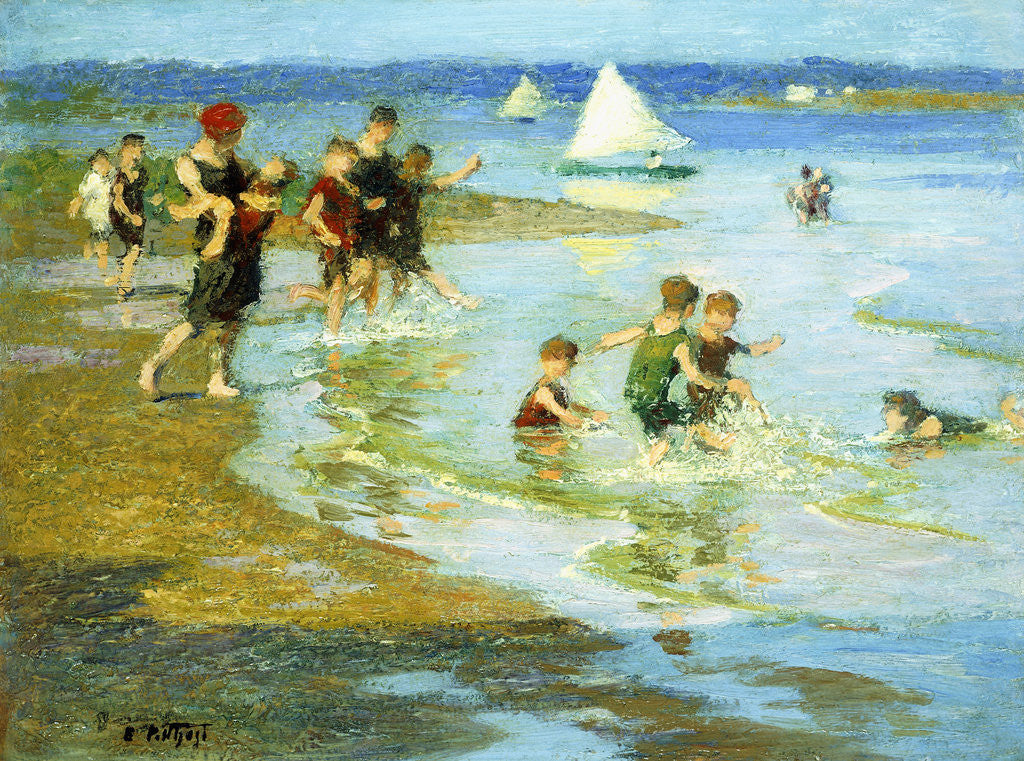 Detail of Children at Play on the Beach by Edward Henry Potthast