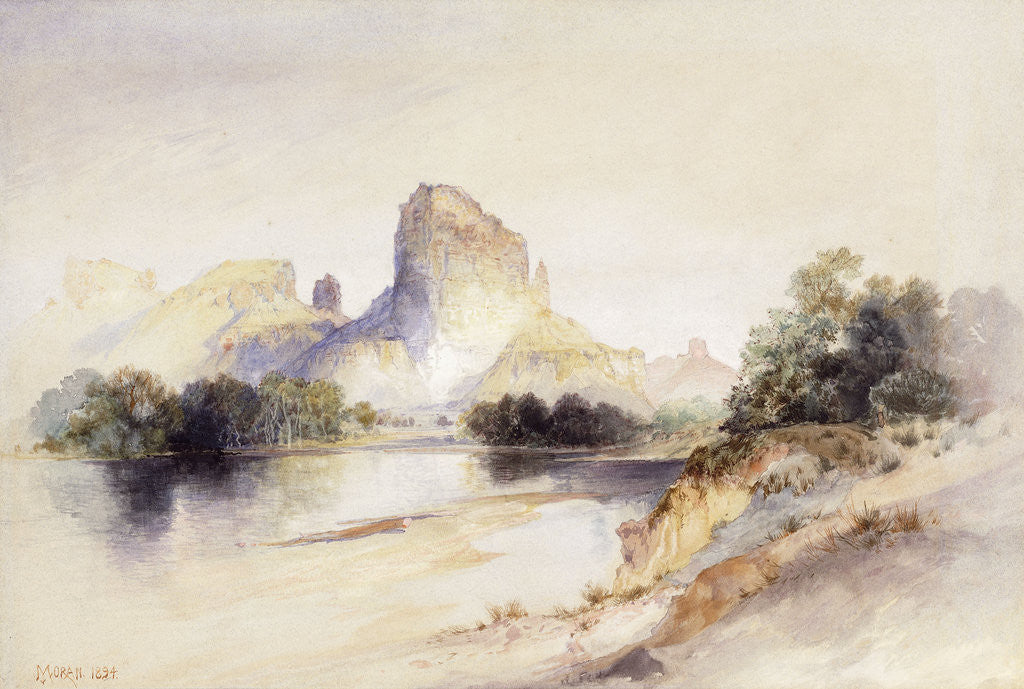 Detail of Castle Butte, Green River, Wyoming by Thomas Moran