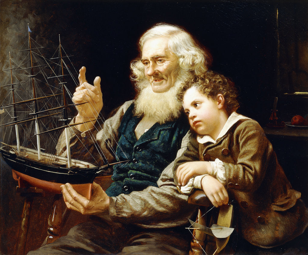 Detail of A Story of the Sea by John George Brown