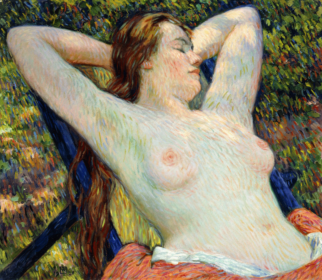 Detail of The Model's Siesta by Theo van Rysselberghe
