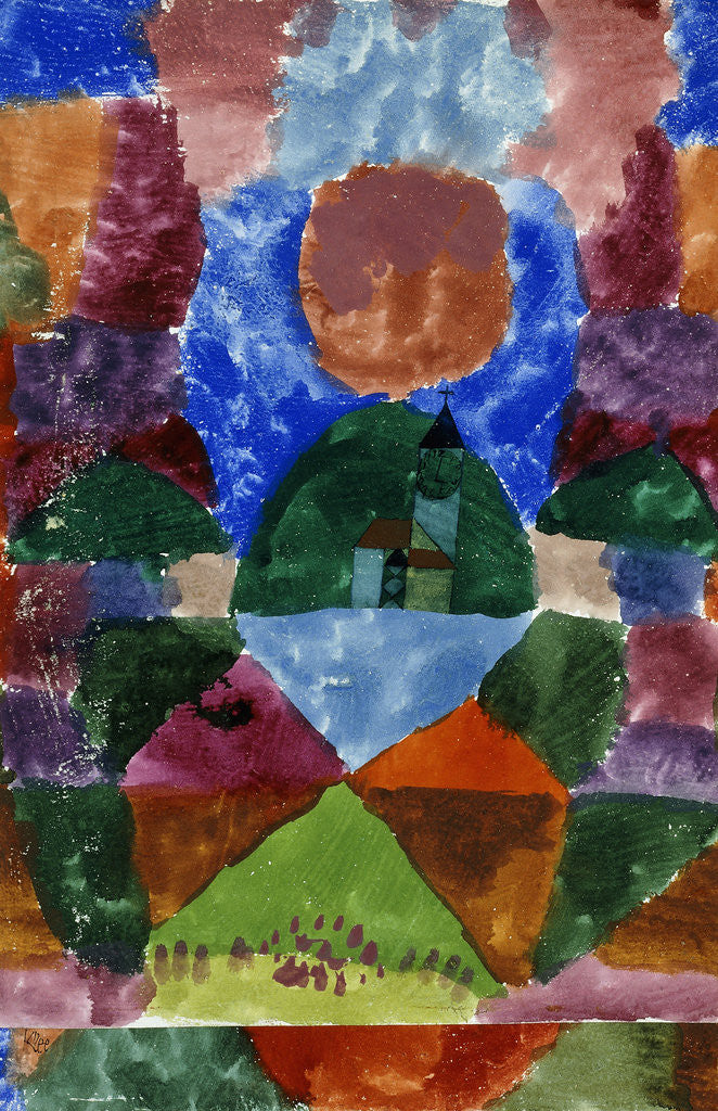 Detail of A Compressed View of Tegernsee by Paul Klee