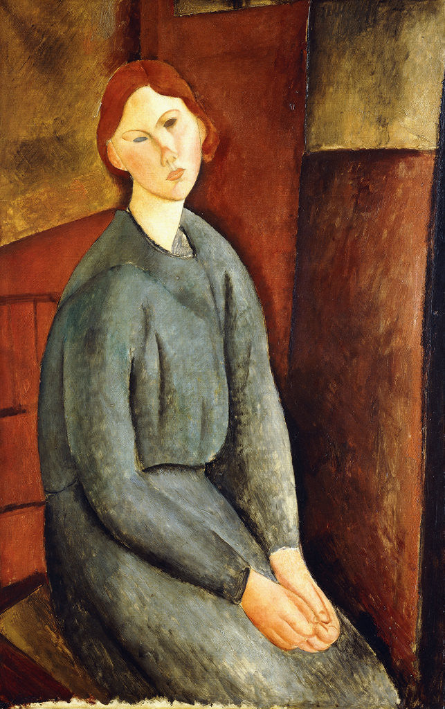 Detail of Portrait of Annie Bjarne by Amedeo Modigliani