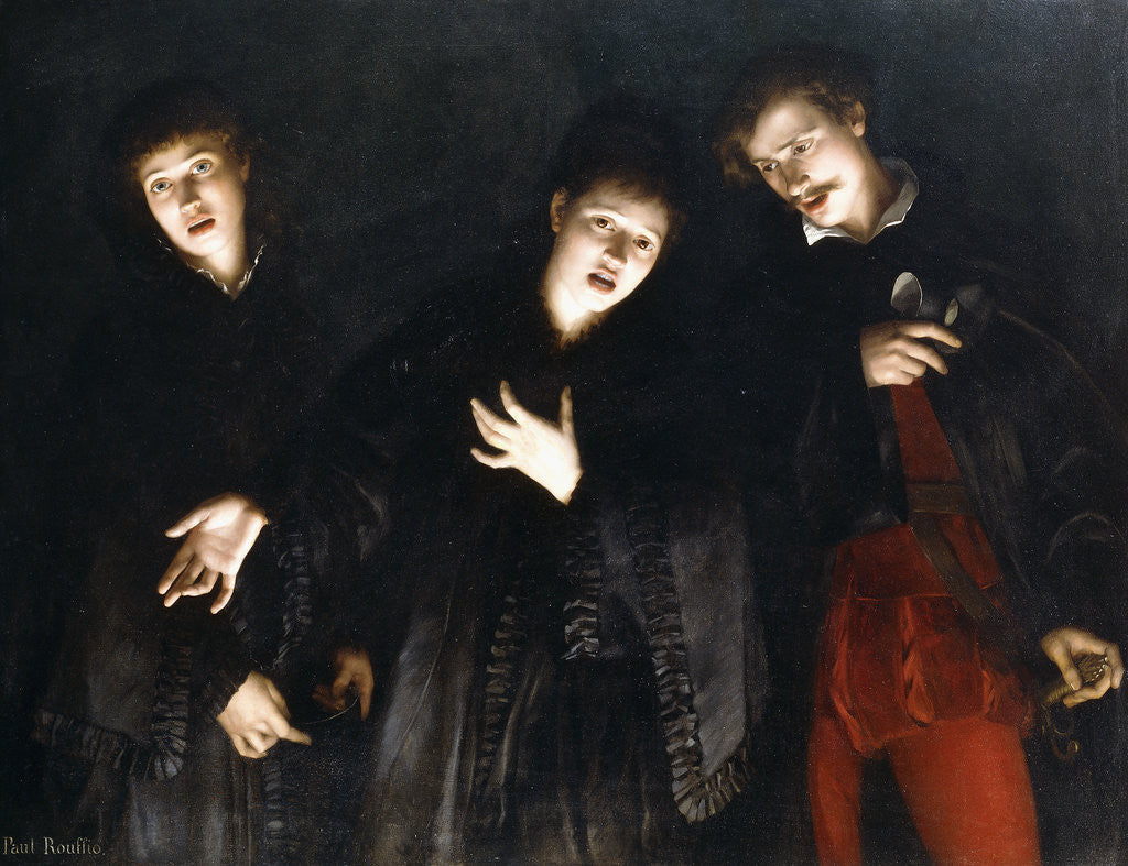 Detail of Three Singers by Paul Rouffio