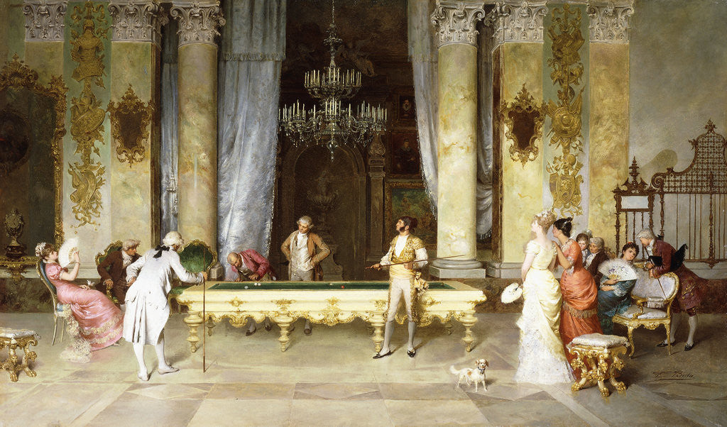 Detail of The Billiard Game by Francesco Beda
