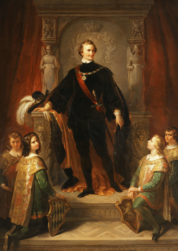 Detail of Portrait of Ludwig I, King of Bavaria by Friedrich August von Kaulbach