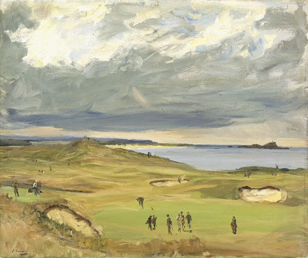 Detail of The Golf Links, North Berwick by Sir John Lavery