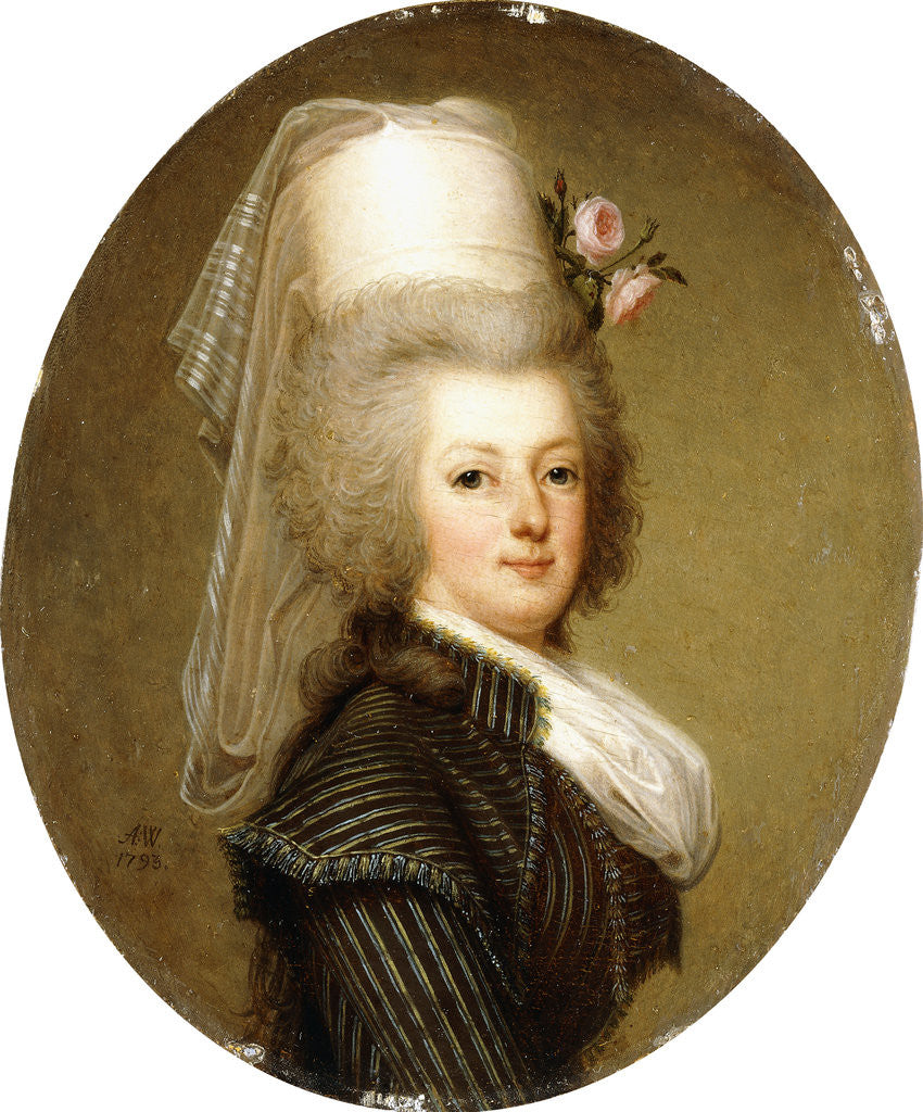 Detail of Portrait of Queen Marie Antoinette by Adolf Ulrich Wertmuller