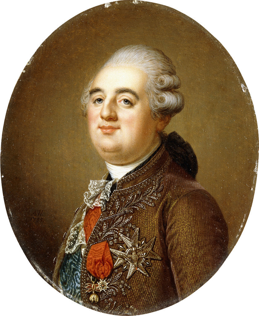 Detail of Portrait of King Louis XVI of France, bust-length by Adolf Ulrich Wertmuller