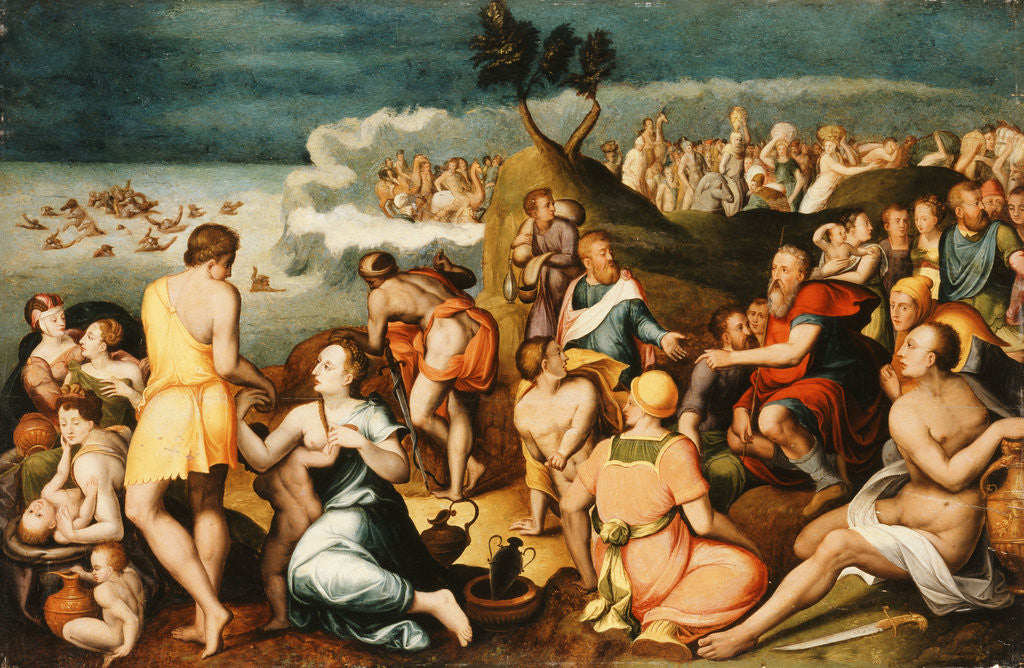 Detail of Moses and the Israelites Crossing the Red Sea by Circle of Anthonie Claessens