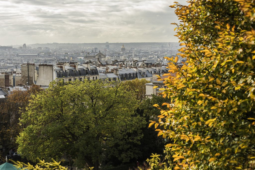 Detail of View of the town from Montmartre hill in autumn (fall) by Anonymous