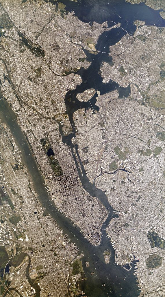 Detail of Satellite view of New York City by Anonymous