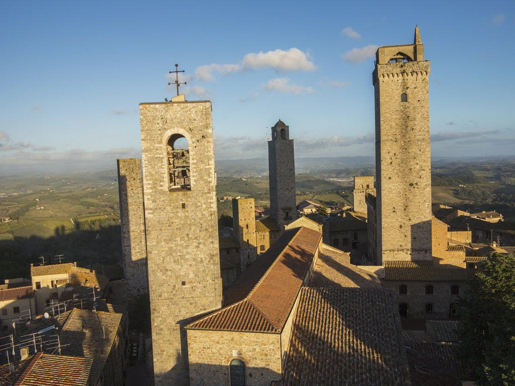 Detail of Air view of the town from West by Anonymous