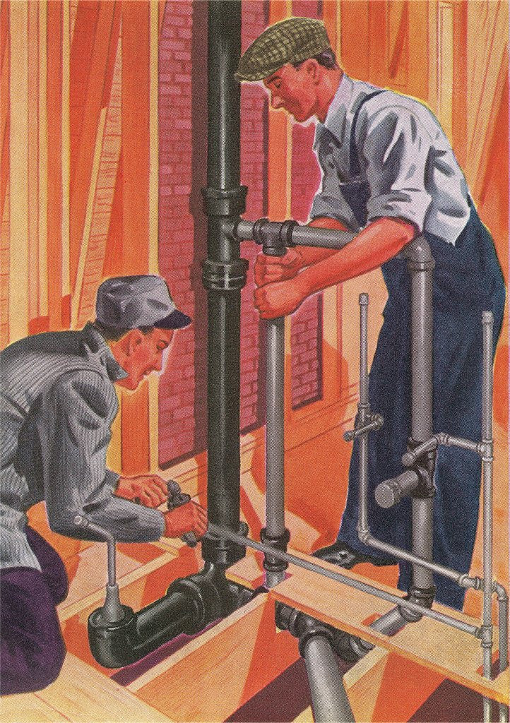 Detail of Plumbing and Pipefitting by Anonymous