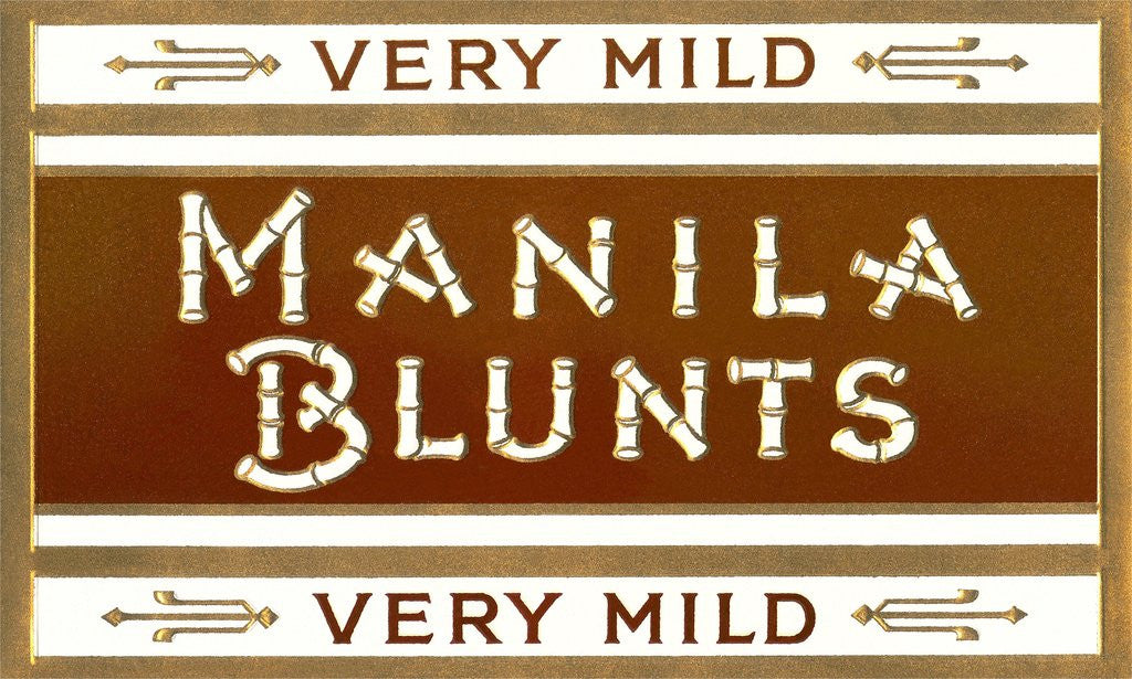 Detail of Cigar Box Graphics, Manila Blunts by Corbis