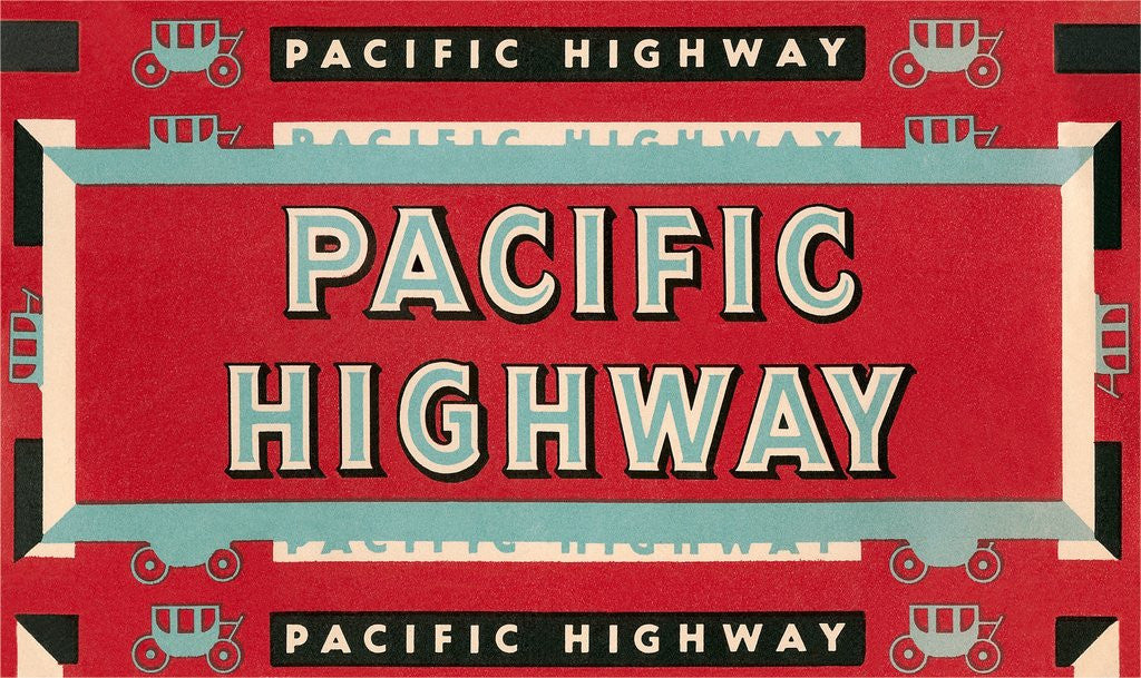 Detail of Pacific Highway Sign by Corbis