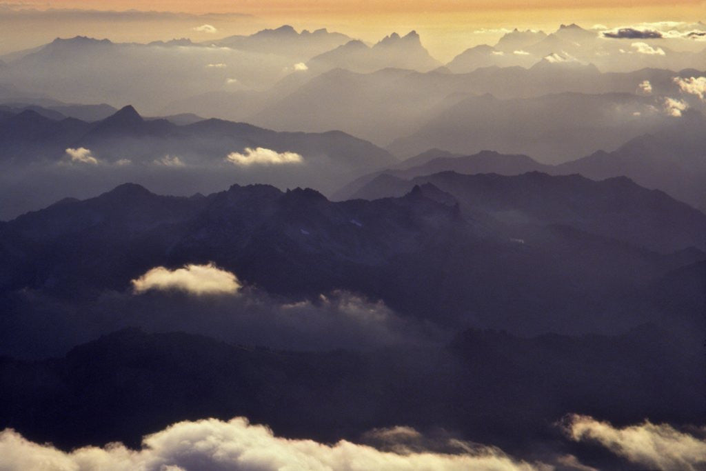 Detail of Aerial view of North Cascade Mountain Range by Anonymous