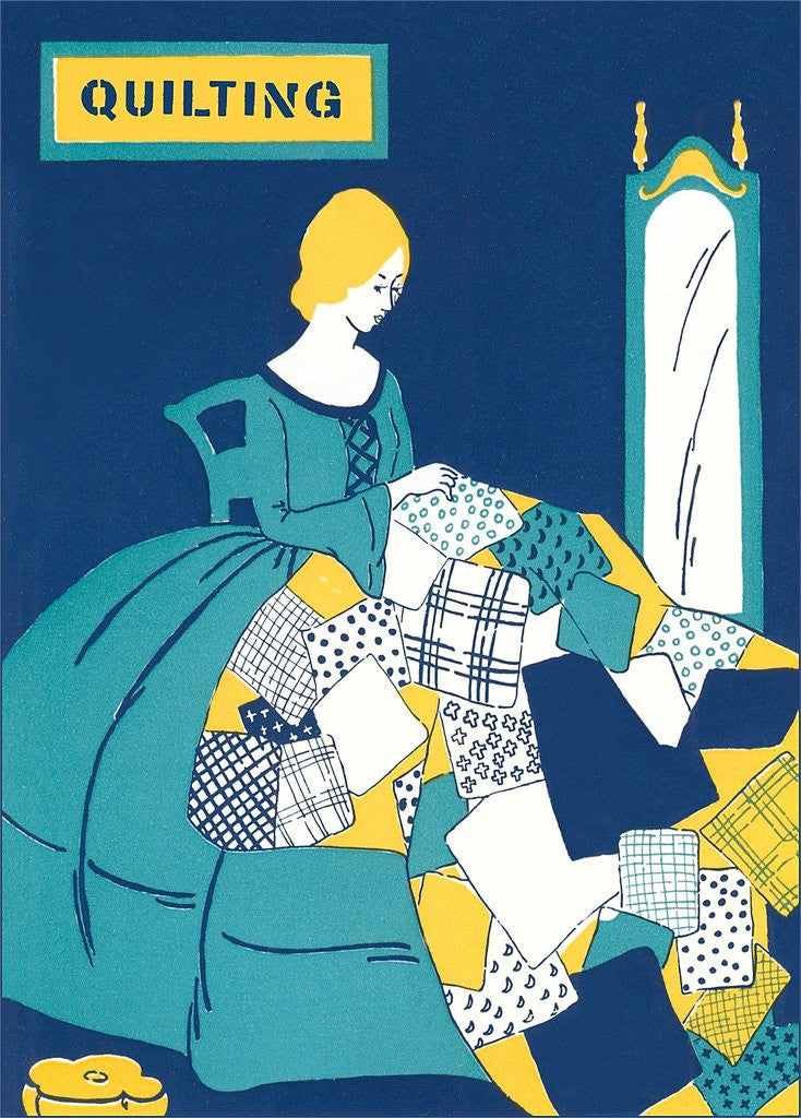 Detail of Quilting Poster by Anonymous