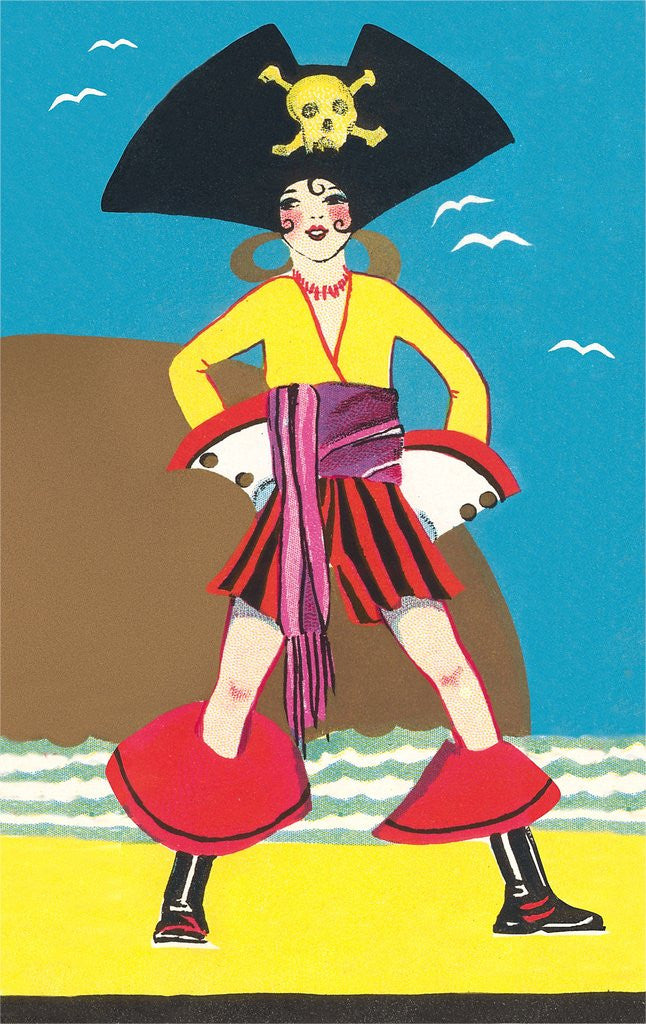 Detail of Saucy Pirate Girl by Anonymous