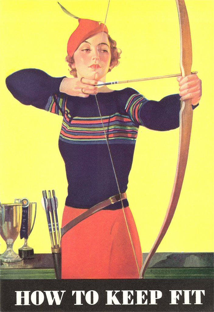 Detail of How to Keep Fit, Woman Archer by Anonymous