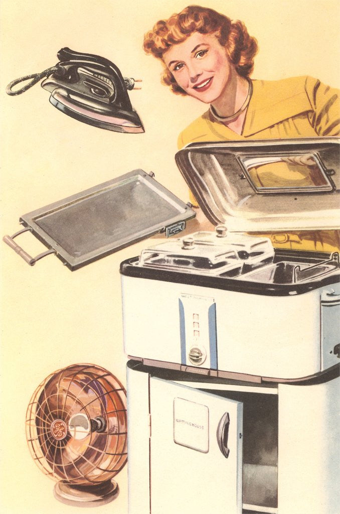 Detail of Woman with Modern Appliances by Anonymous