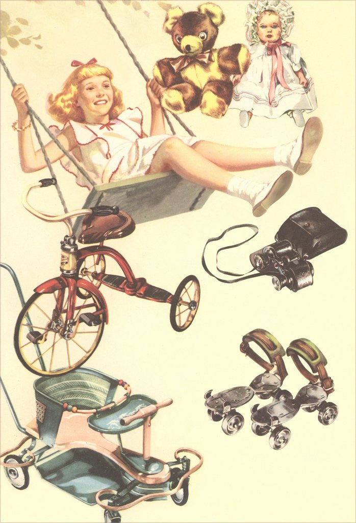 Detail of Little Girl and Toys by Anonymous