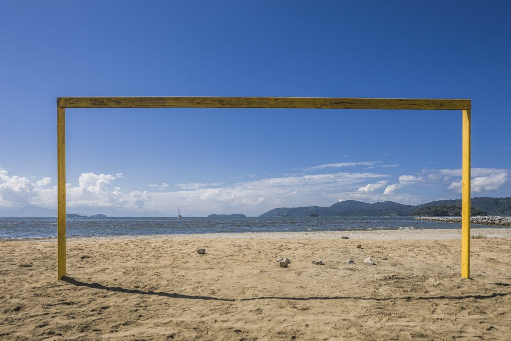 Detail of Football goal in Praia (beach) do Pontal by Anonymous