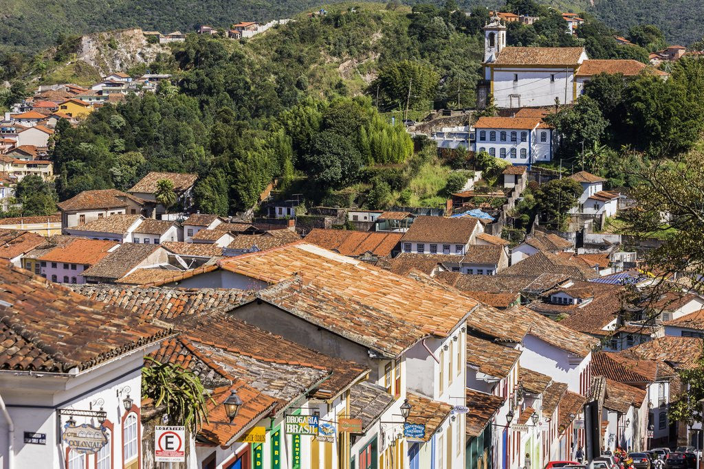 Detail of Houses of Rua (street) Senador Rocha Lagoa and the town by Anonymous