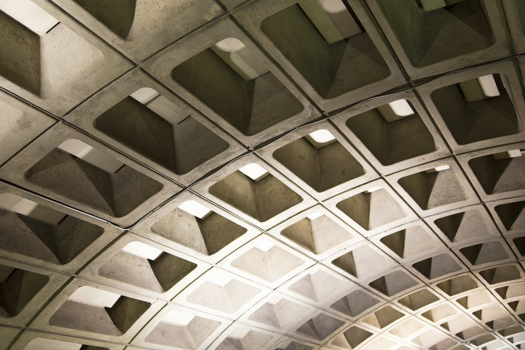 Detail of Washington DC Metrorail cheesecake roof by Anonymous