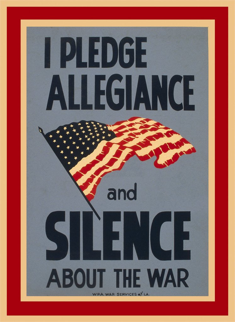Detail of Allegiance and Silence War Poster by Anonymous