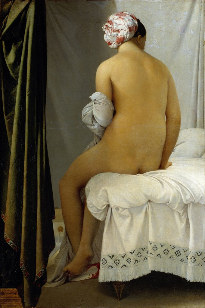 Detail of The Bather by Jean-Auguste-Dominique Ingres