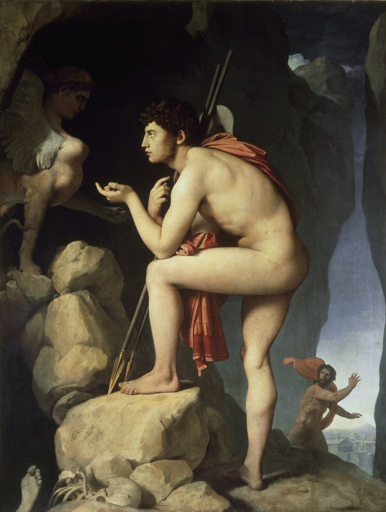 Detail of Oedipus Explaining the Enigma of the Sphinx by Jean-Auguste-Dominique Ingres