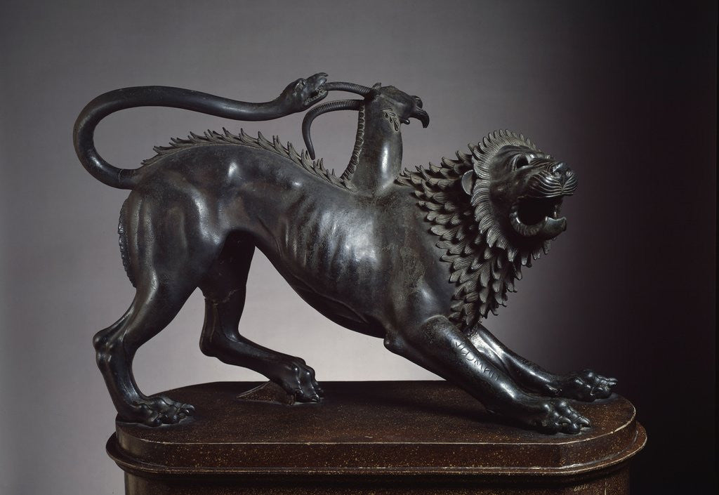 Detail of Chimera of Arezzo, slain by Bellerophon