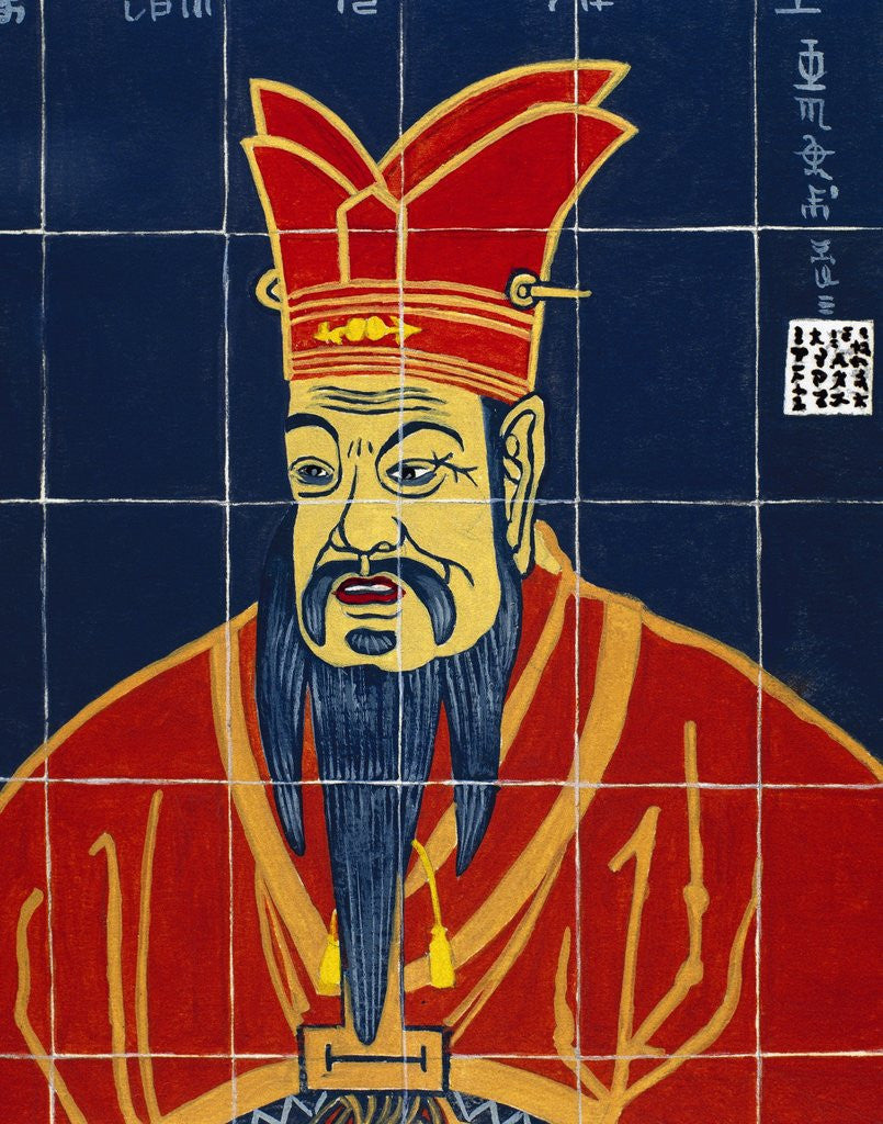 Detail of Confucius (551-479 BC). Chinese thinker and social philosopher. by Corbis