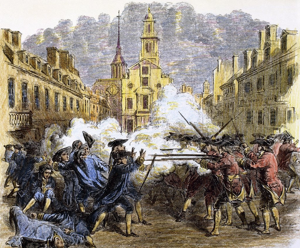 Detail of American Revolutionary War (1775-1783). The Boston Massacre (1770). by Corbis