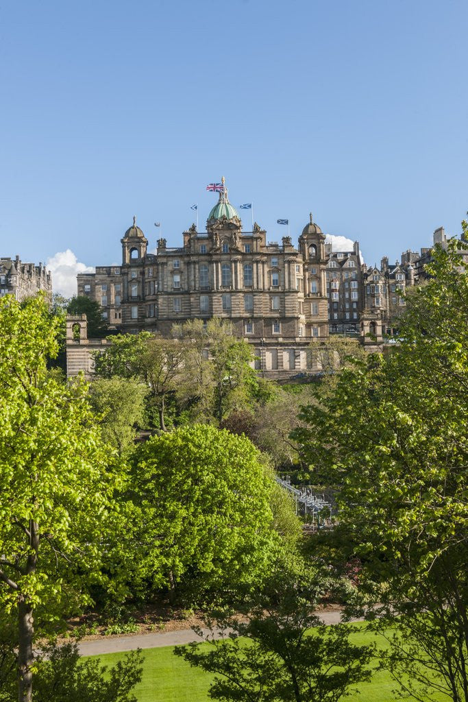 Detail of View of Old town from Princess Gardens by Anonymous