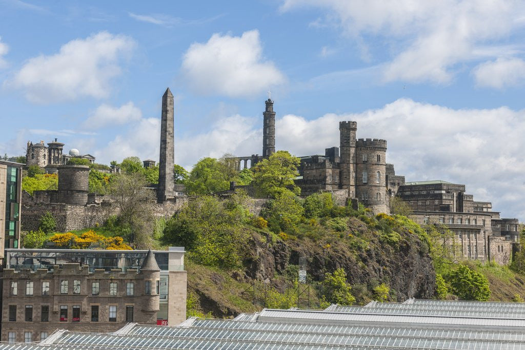 Detail of Calton Hill view from North Bridge by Anonymous