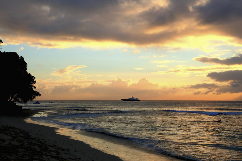 Detail of Sandy Lane beach at sunset by Anonymous