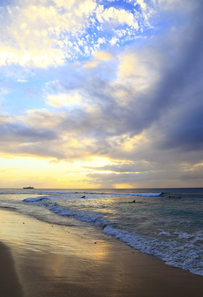 Detail of Sandy Lane beach at sunset by Anonymous