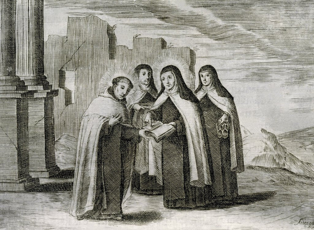 Detail of Saint Teresa of Ãƒvila and Saint John of the Cross. by Anonymous