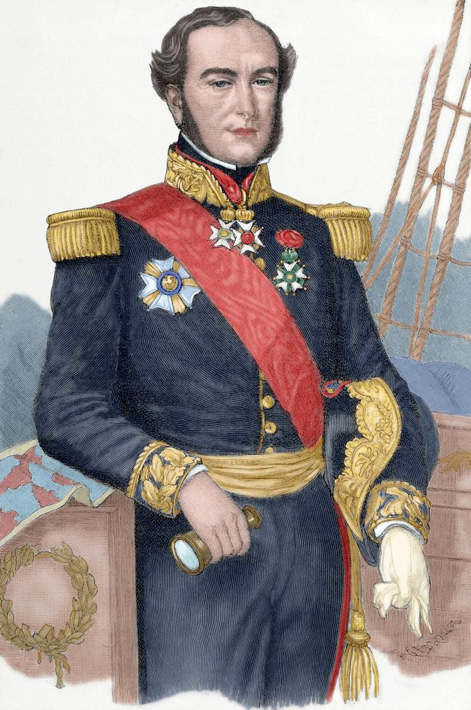 Detail of Ferdinand-Alphonse Hamelin (1796-1864). Engraving. Colored. by Anonymous