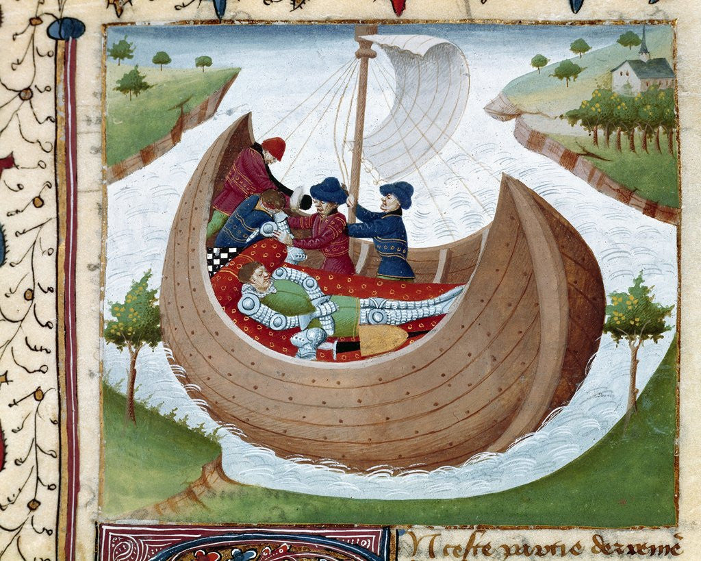Detail of Sea Burial of a Knight of the Round Table by Anonymous
