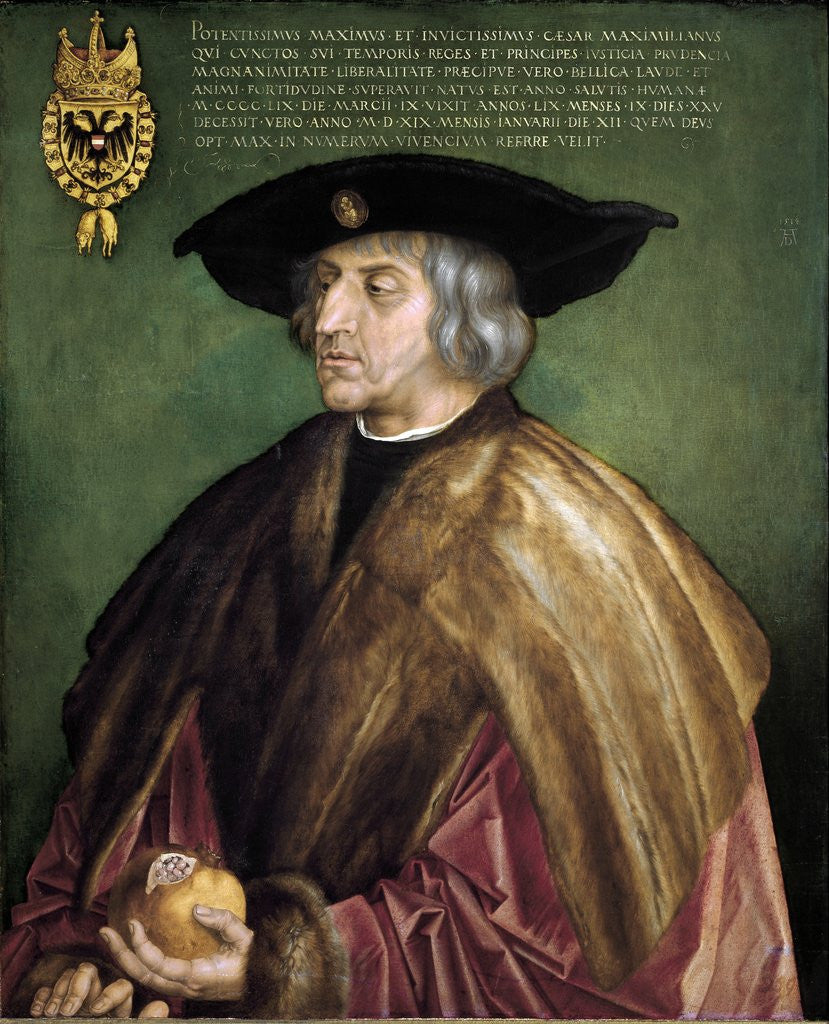 Detail of Portrait of Maximilian I of Austria by Albrecht Dürer