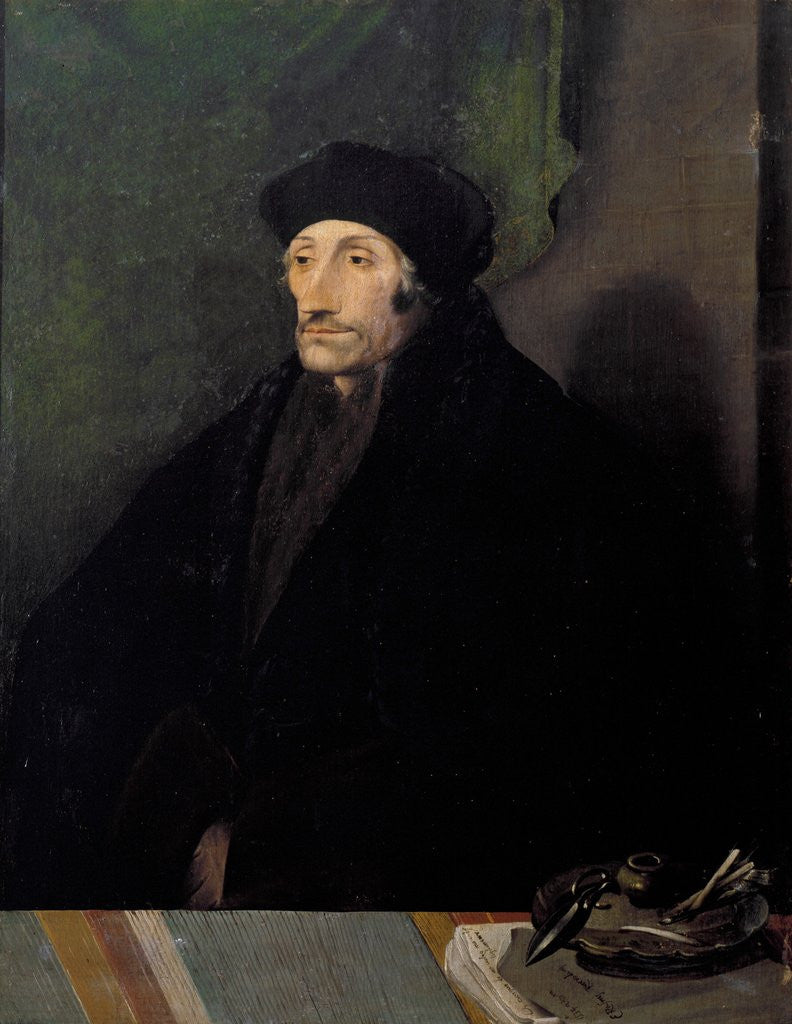 Detail of Portrait of Erasmus by Hans Holbein The Younger