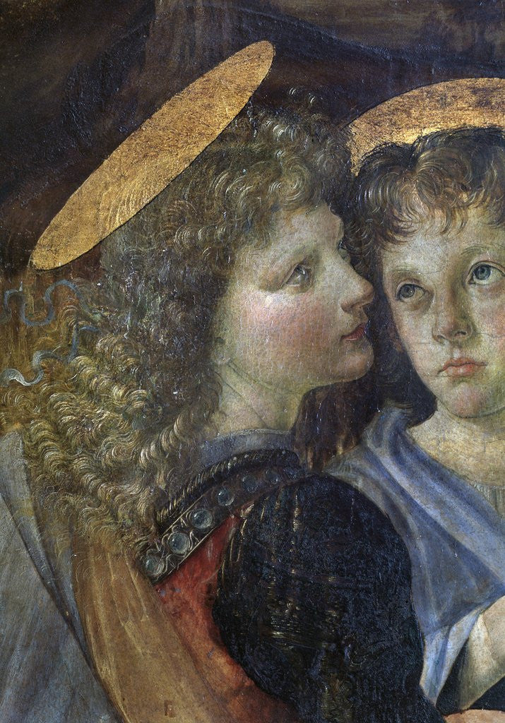 Detail of Detail of Baptism of Christ by Leonardo da Vinci and Andrea del Verrocchio by Anonymous