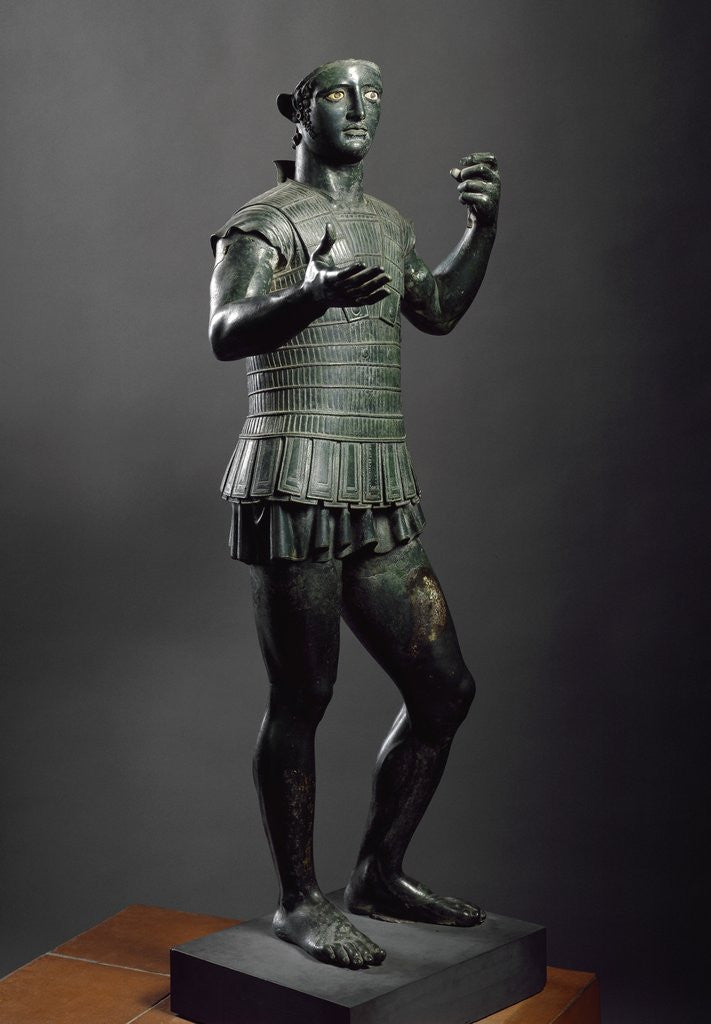 Detail of Etruscan warrior, known as Marte di Todi by Anonymous