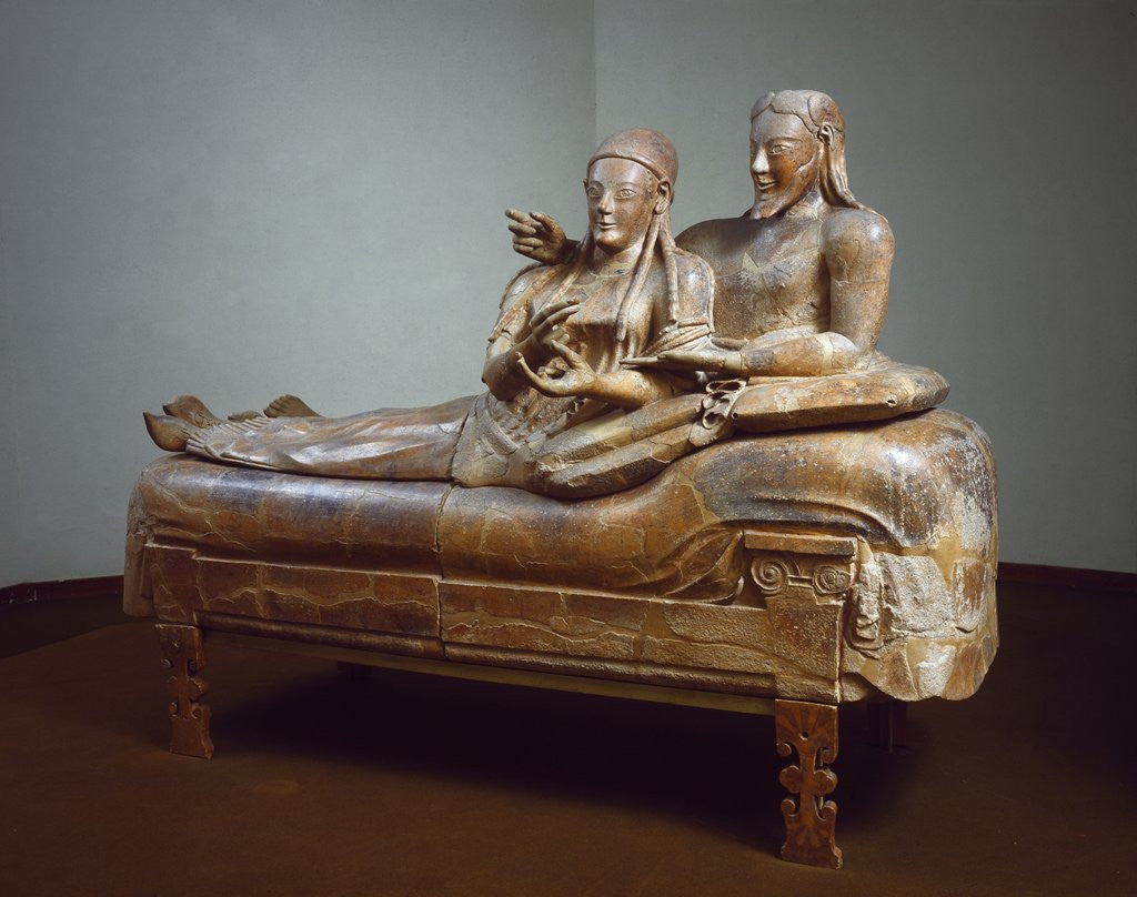 Detail of Etruscan Sarcophagus of the Spouses by Anonymous